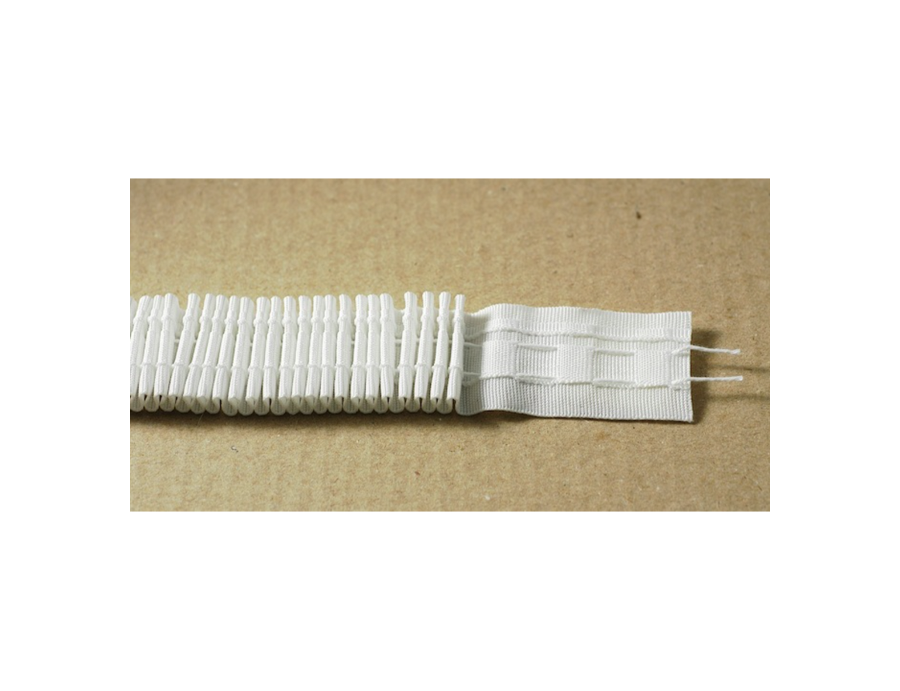 Ruflette 35 mm blanc pour voilage Ruflette 35 mm blanc pour voilage