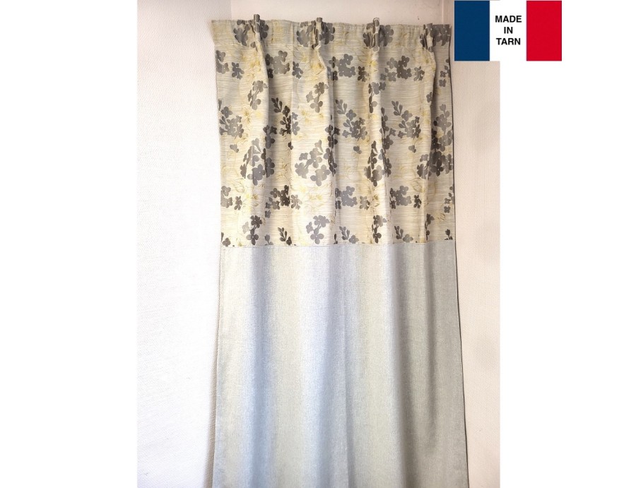 Rideaux ruflette isolant thermique NEVILLE beige pour tringle portière 132 x 235 cm Rideaux ruflette isolant thermique NEVILLE beige pour tringle portière 132 x 235 cm