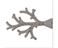 Kit de tringle avec supports et embouts couleur gris mastic, 16mm en 180 cm, Houlès Iliade
