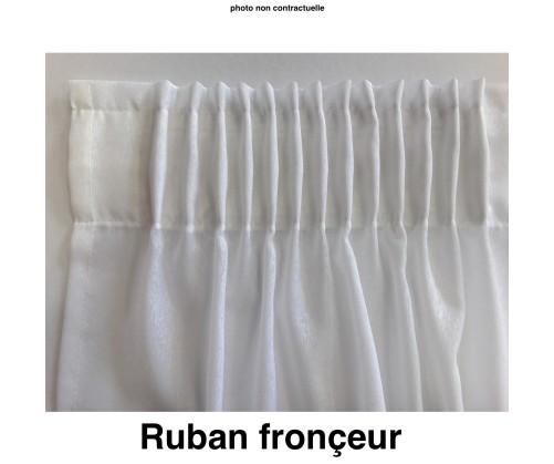 Rideau tamisant sur mesure Monet chocolat, Largeur 140 cm maximum