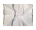Voile au mètre gris beige aspect lin en grande hauteur 320 cm