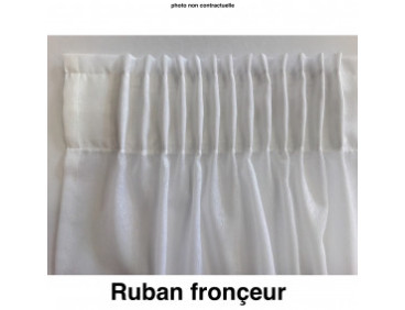 Tenture légère sur mesure blanc uni (jusqu'à 290 cm de haut)