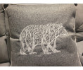 Housse de coussin Ours gris 45 x 45 cm Housse de coussin Ours gris 45 x 45 cm