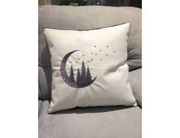Housse de coussin Lune gris