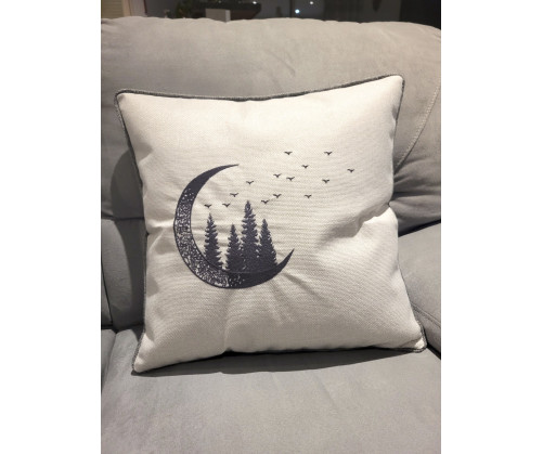 Housse de coussin Lune gris