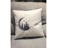 Housse de coussin Lune gris 45 x 45 cm Housse de coussin Lune gris 45 x 45 cm