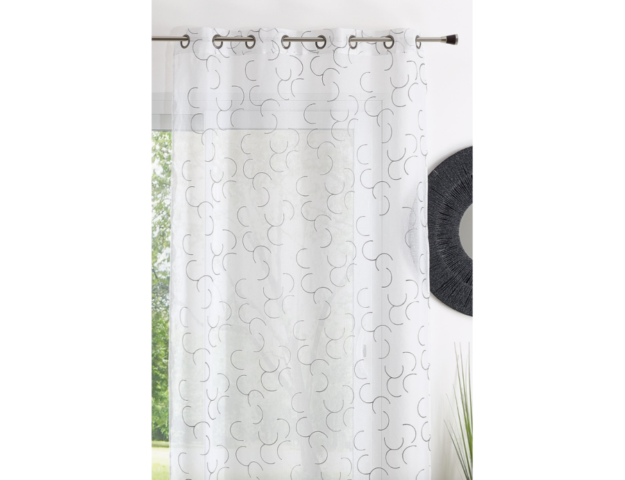 Voilage prêt à poser Foch gris 140 x 240 cm Voilage prêt à poser Foch gris 140 x 240 cm