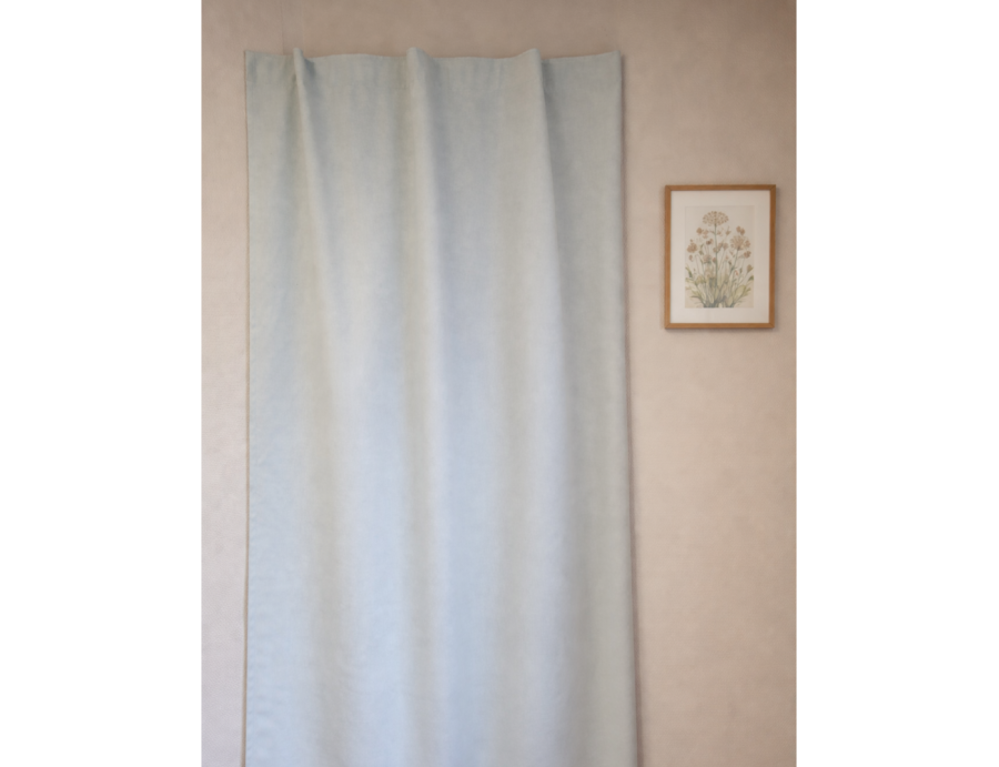 Rideau ruflette isolant thermique pour tringle portière VARESE blanc 135 x 234 cm, (résistant au tache)